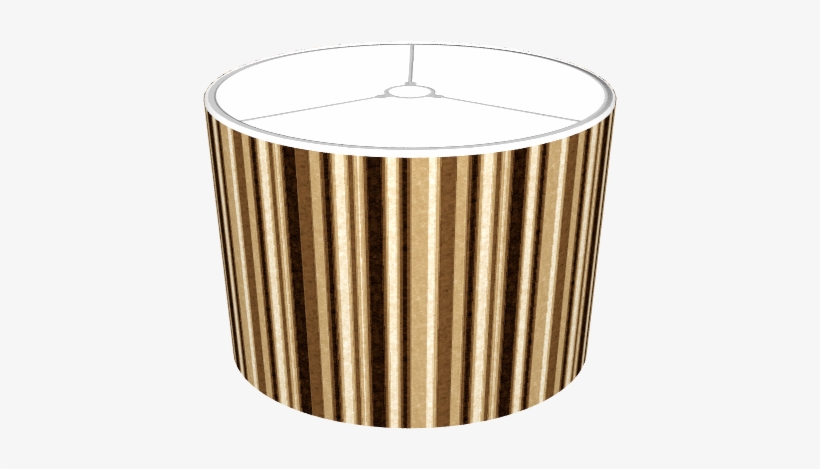 Krw Vertical Stripe Steampunk Lampshade - Brown Striped Lamp Shades, transparent png #4144223
