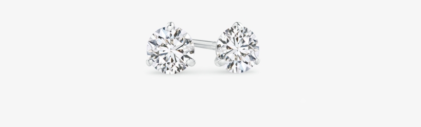 3 Prong Martini-set Round Lab Grown Diamond Stud Earrings - Martini Setting Bezel Set Lab Grown Diamond Stud Earrings, transparent png #4145088