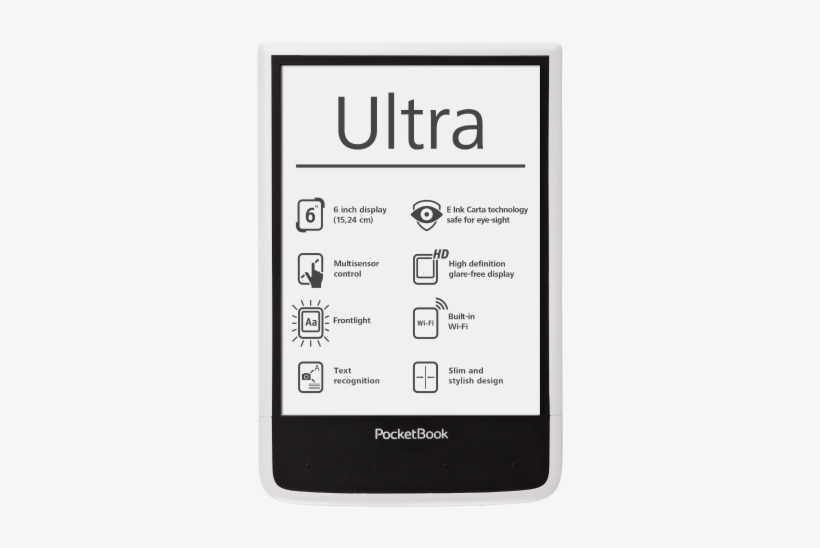 Pocketbook Represents The First Serial E Ink E Reader - E Reader Pocketbook Ultra, transparent png #4145258