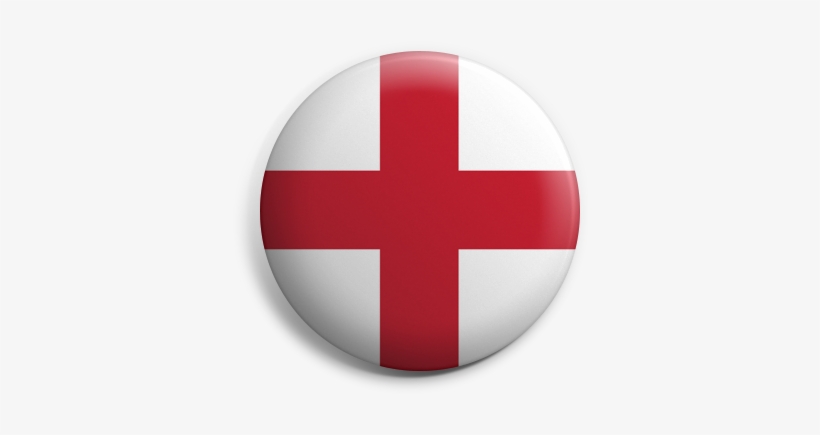 England Button Badge - St George's Cross Circle, transparent png #4145312