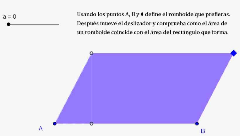 Con El Siguiente Applet De Geogebra Podrás Comprobarlo - Comprobamos El Area Del Romboide Haciendo Uso Del Area, transparent png #4146112