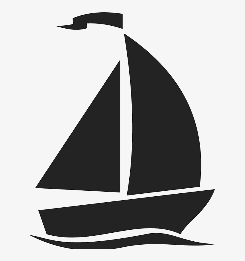 'i'm On A Boat ' (silhouette) Stamp - Silhouette Of A Boat, transparent png #4146437