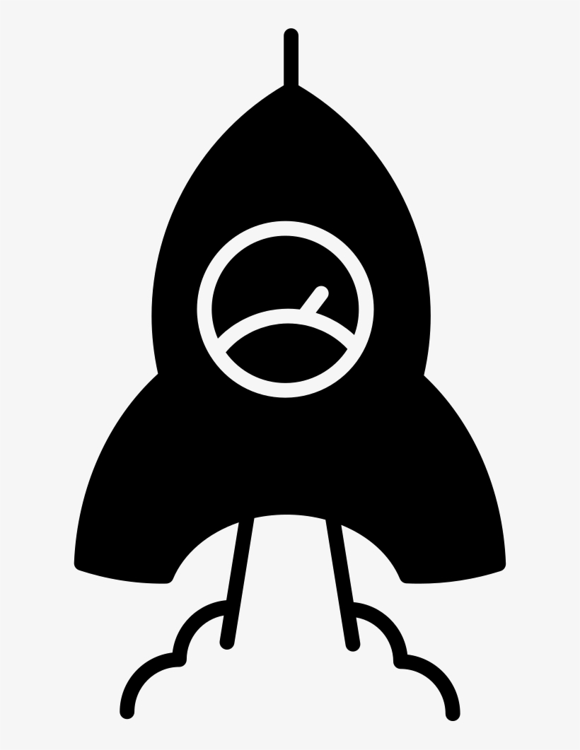 Space Ship Silhouette With Speedometer Launching Comments - Spacecraft, transparent png #4146575