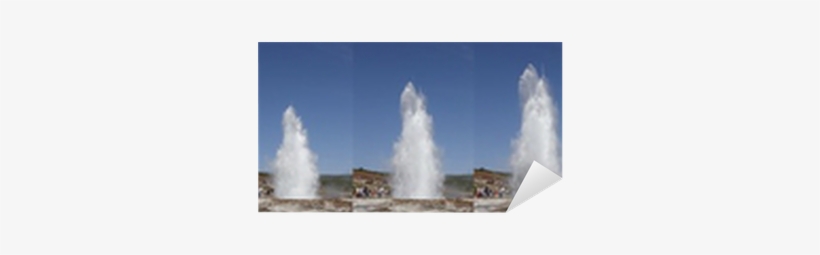 Vinilo Pixerstick Islandia - Geyser, transparent png #4147043