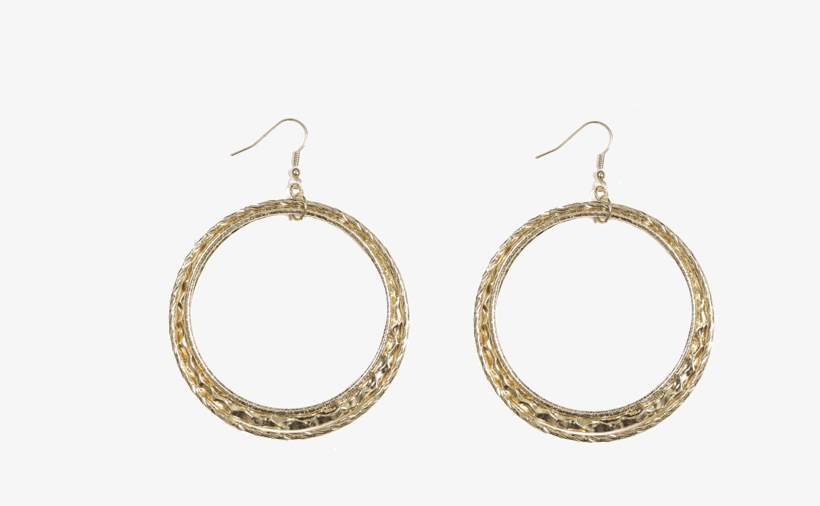 Pendientes De Metal En Círculo - Earrings, transparent png #4147460
