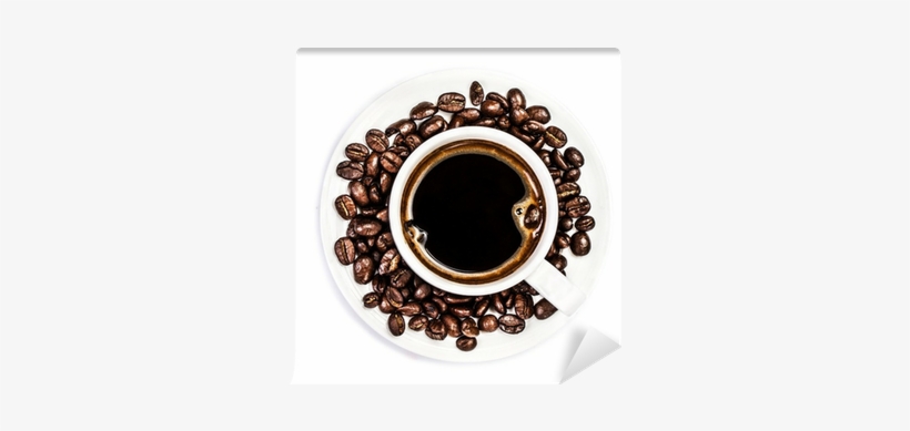 Coffee Cup And Beans Isolated On White Background - Coffee, transparent png #4148412