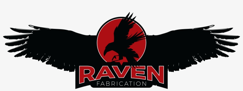 Raven Logo With Long Wings - Raven Fabrication, transparent png #4148659