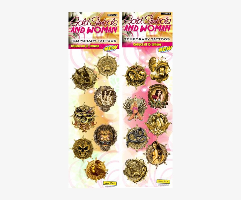 Gold Simbols And Women - Tattoo, transparent png #4148984