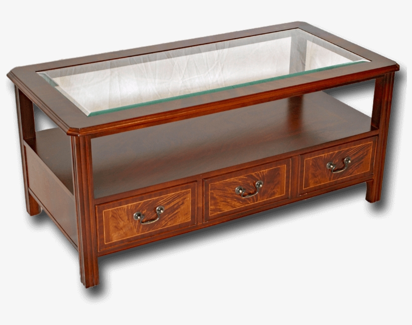 Reproduction Glass Top Chippendale Coffee Table - Coffee Table, transparent png #4149051
