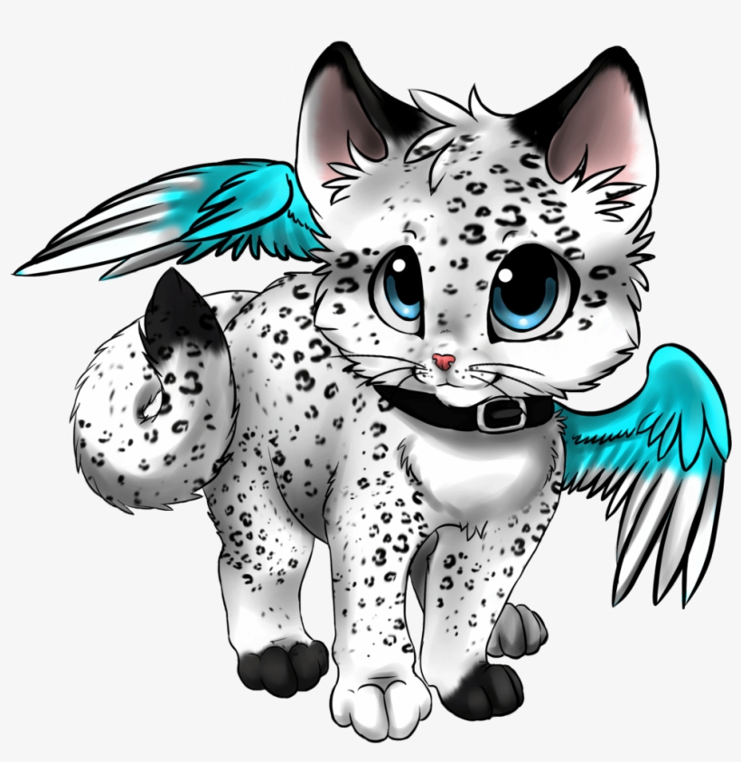 Cute Cat With Wings Drawings, transparent png #4149279