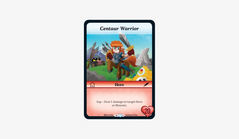 The Centaur Warrior Can Zap To Deal 1 Damage To Any - Munchkin Ccg Ranger And Warrior Starter Set Trading, transparent png #4150215