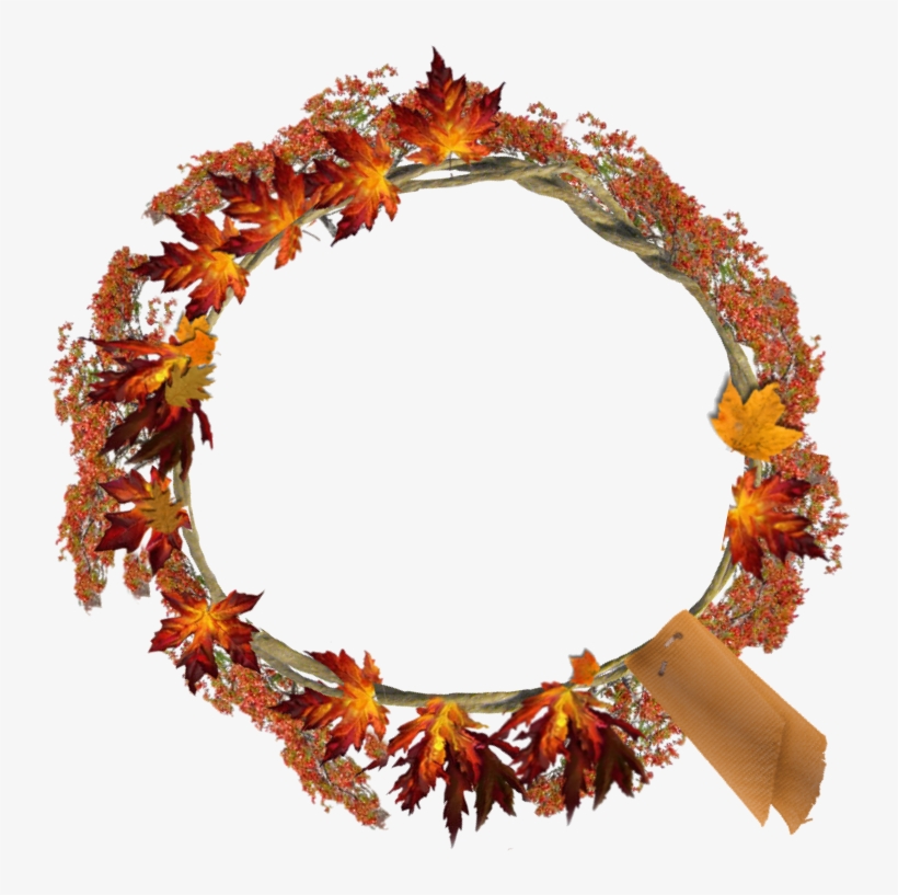 Autumn Wreath Frame - Wreath, transparent png #4150216