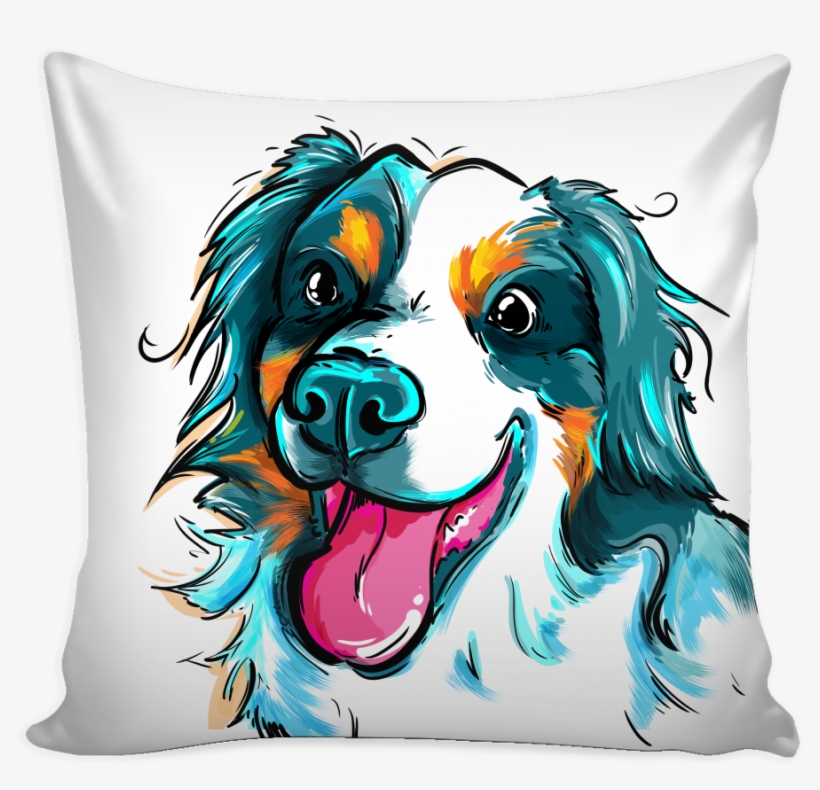 Australian Shepherd Pillow Cover - Pillow, transparent png #4150279
