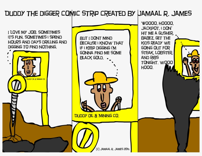 Duddy The Digger Comic Strip Created By Jamaal R - Comic Strip About Mining, transparent png #4150328