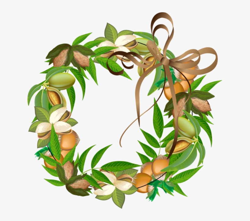 Fall Wreath Made Of Nuts - Autumn, transparent png #4150527