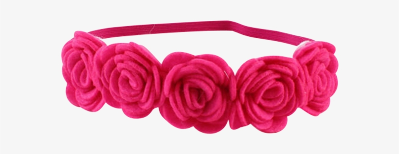 Rose Flower Lavender Headband - Uk Kids Girl Baby Headband Toddler Cotton Flower Hair, transparent png #4150529