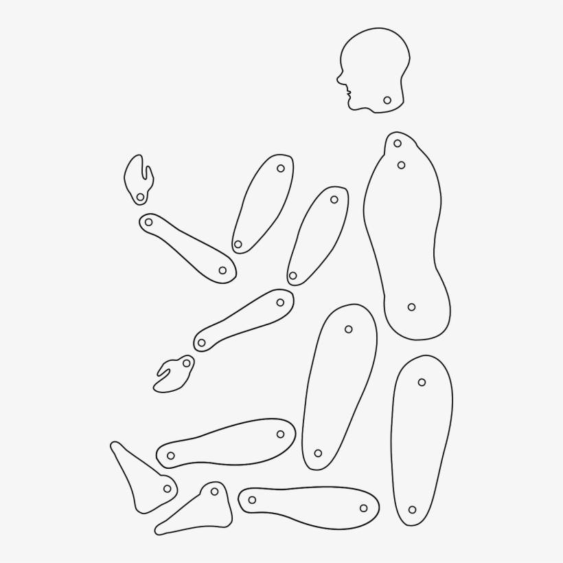 Paper People Pattern Invisible Stringtemplate String Parts, - Human Paper Puppet Templates - Free Transparent PNG ...