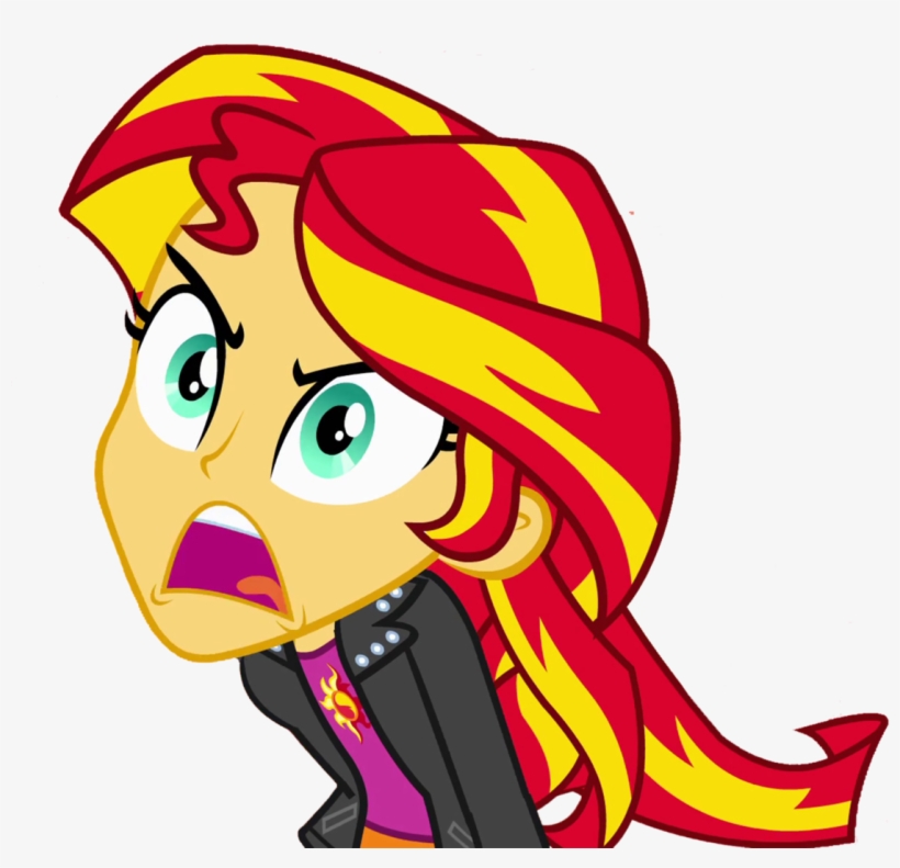 Angry Clipart Angry Girl - My Little Pony Equestria Girls Sunset Shimmer 2014, transparent png #4151520