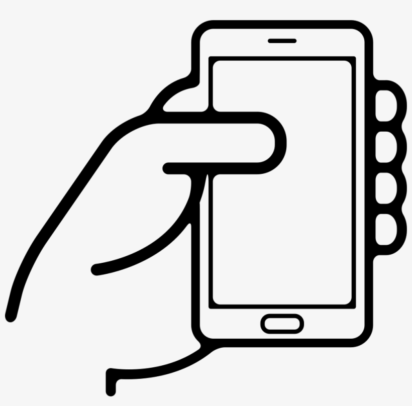 Hand Holding A Cellphone - Hand Holding Phone Icon, transparent png #4151665