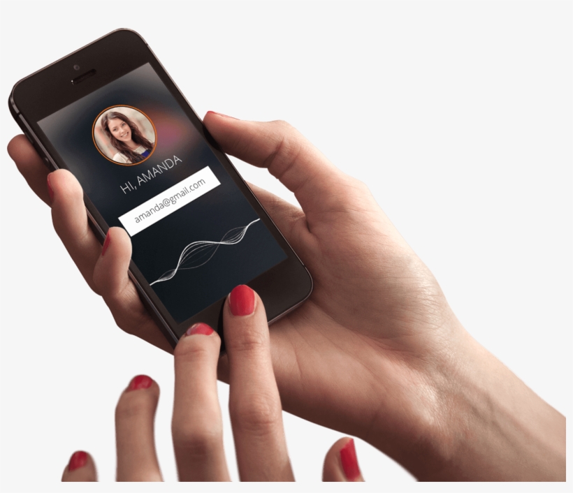 Hand Cellphone - Biometric Cell Phone Authentication, transparent png #4151690