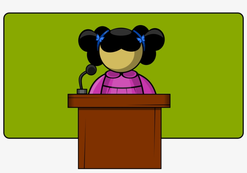 Woman - Public Speaking Clip Art Free, transparent png #4151889
