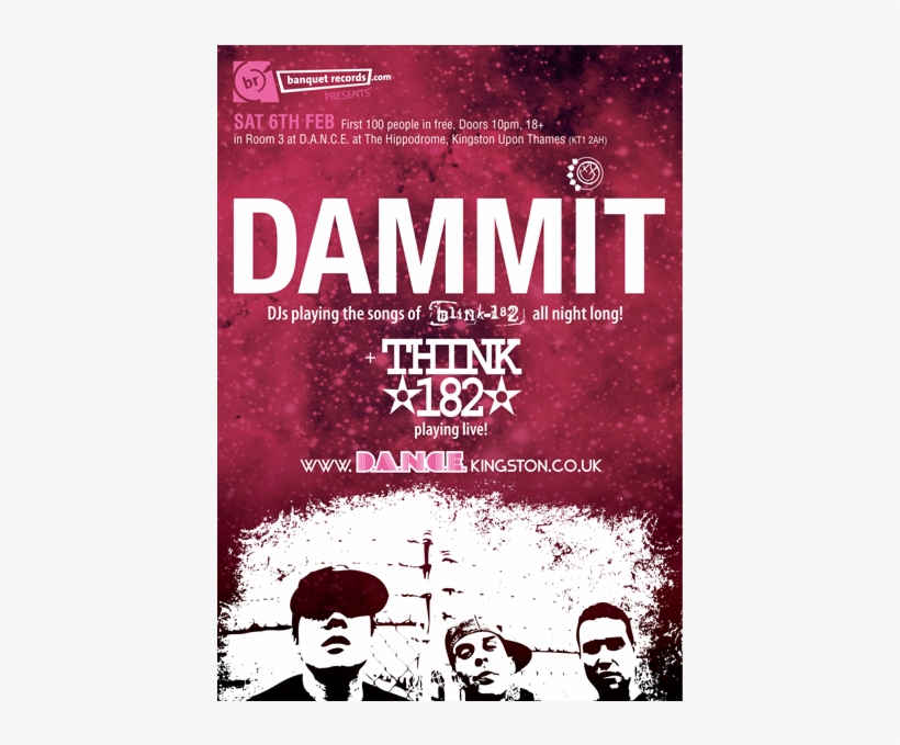 Dammit / Blink-182 / D - Poster, transparent png #4152037