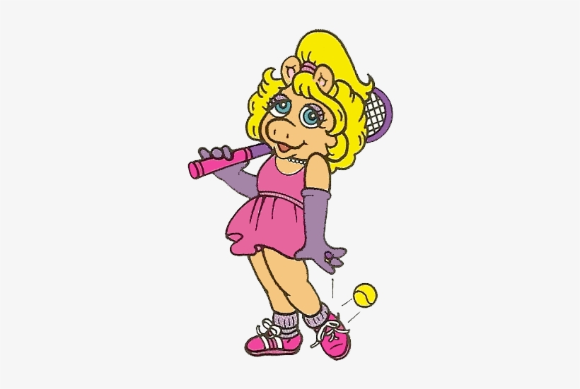 Miss Piggy Tennis - The Muppets, transparent png #4152134