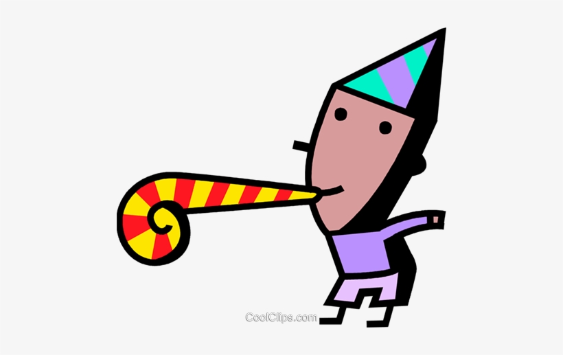 Birthday Boy And Noise Maker Royalty Free Vector Clip - Vector Graphics, transparent png #4152235
