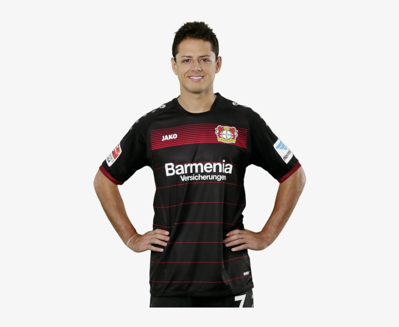 7 - Chicharito Live - Jako Bayer Leverkusen 04 Thuisshirt 2016-2017, transparent png #4152325