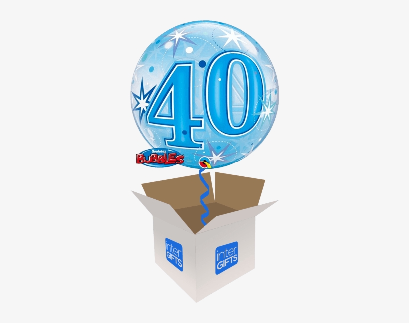 22″ Blue 40 Bubble - Balloons 11th Birthday Png, transparent png #4152330