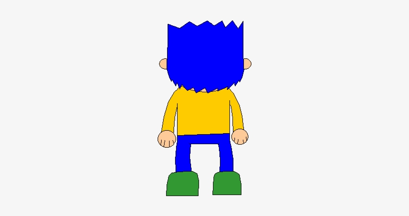 New Joey Slikk With Spiky Hair Back Sprite Trans - Portable Network Graphics, transparent png #4152387