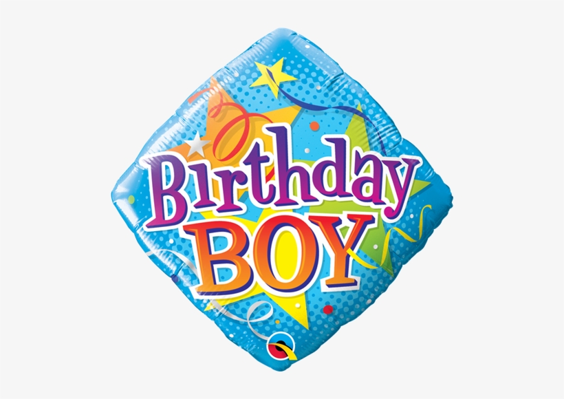 18" Birthday Boy Stars - Birthday Balloon Boy, transparent png #4152702