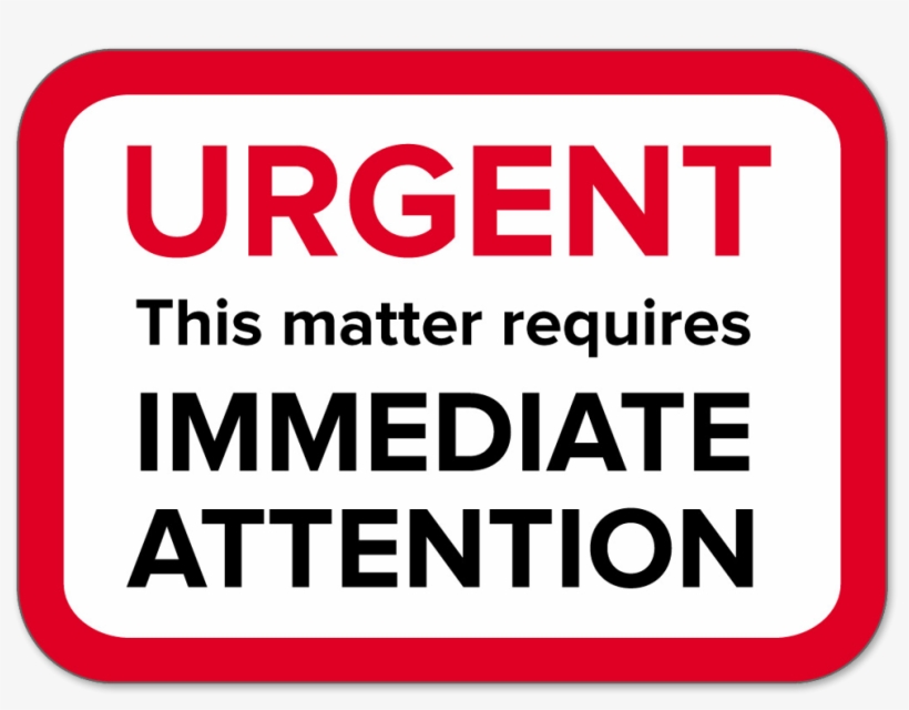 Picture Of "urgent" Labels - Do Not Enter Exam In Progress, transparent png #4152703