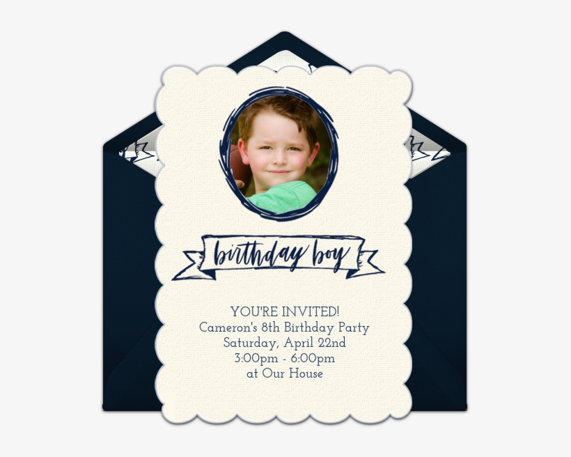 Birthday Boy Photo Online Invitation - 18th Birthday Invitation Png, transparent png #4153030