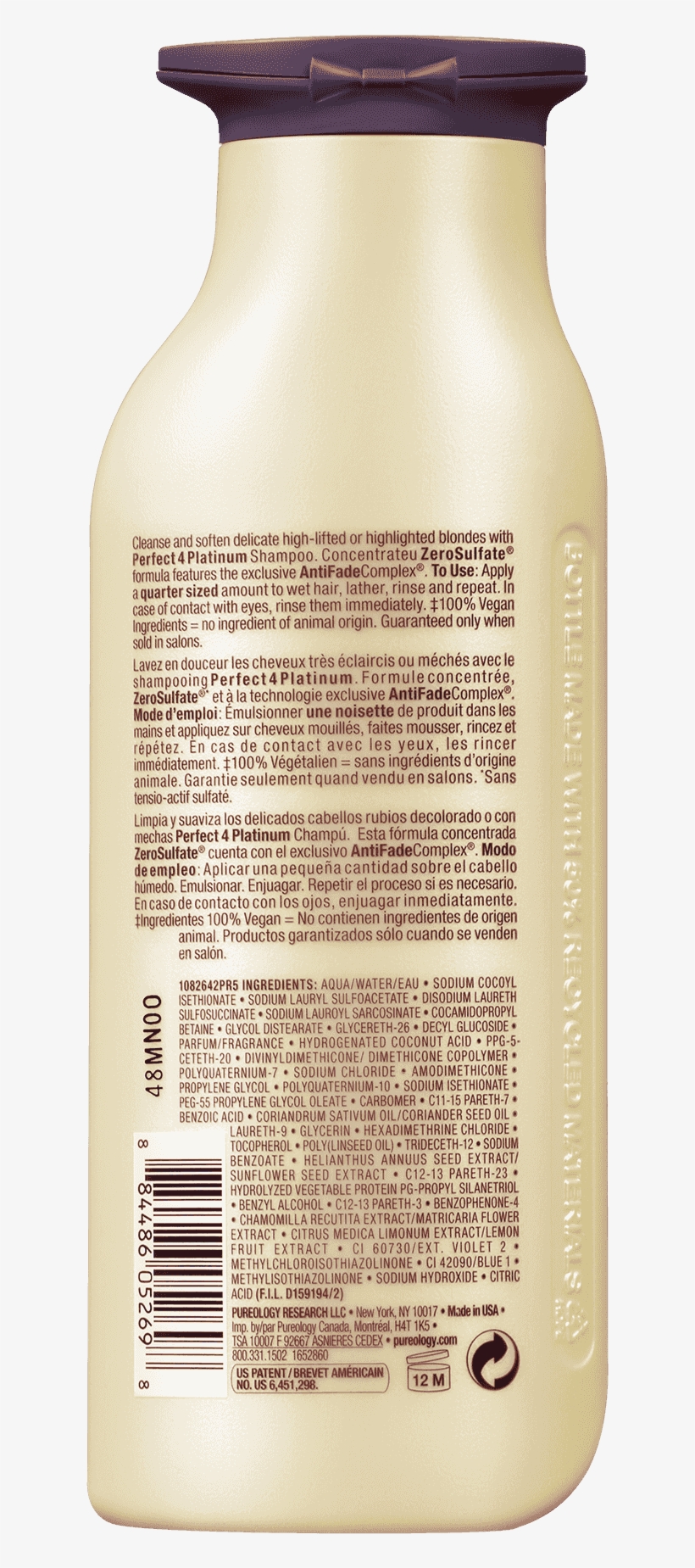 Perfect 4 Platinum Blonde Shampoo - Shampoo, transparent png #4153105
