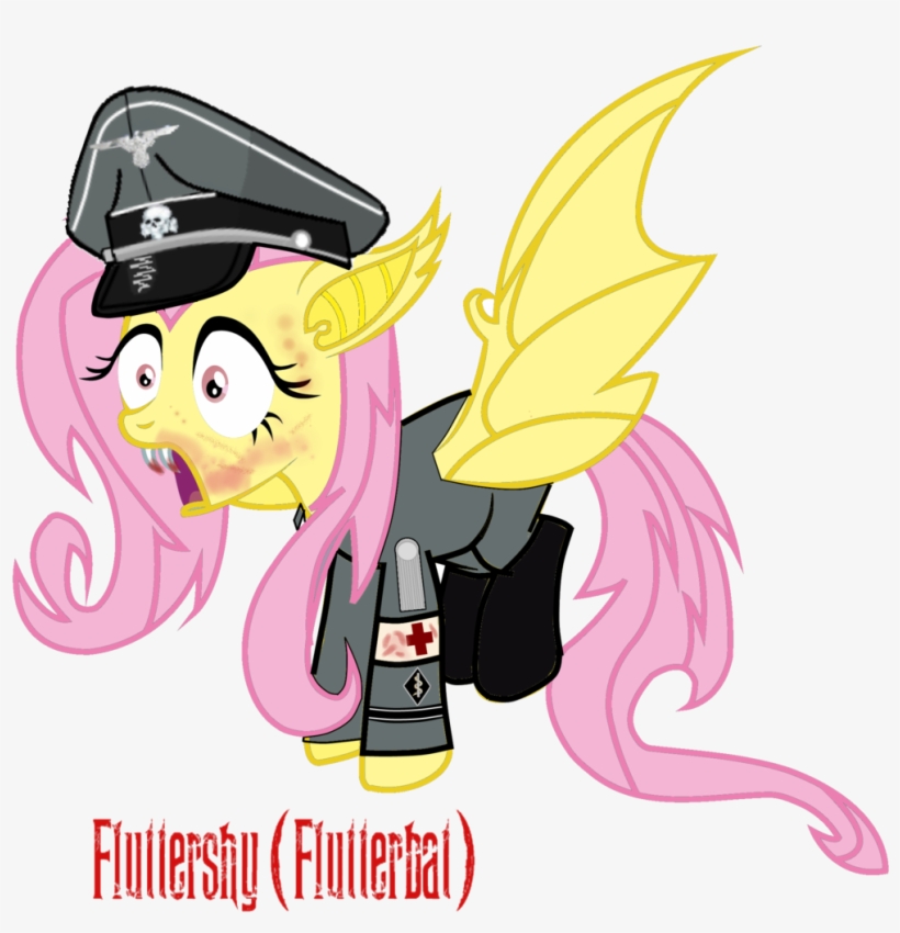 Forcemation, Clothes, Flutterbat, Fluttershy, Nazi, - Fluttershy, transparent png #4153154