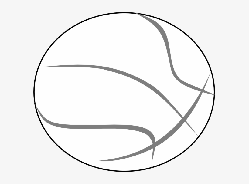 How To Set Use Basketball Grey Outline Svg Vector - Basketball Clipart Black And White, transparent png #4153432