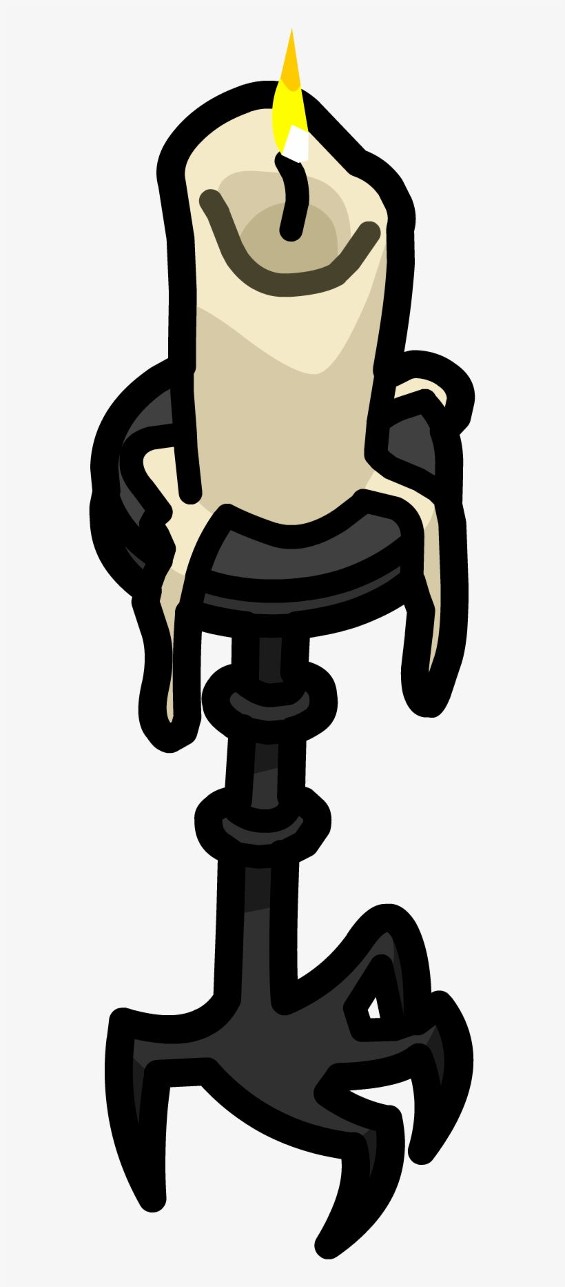 Gothic Candle Holder For Infobox - Club Penguin Candle, transparent png #4155355