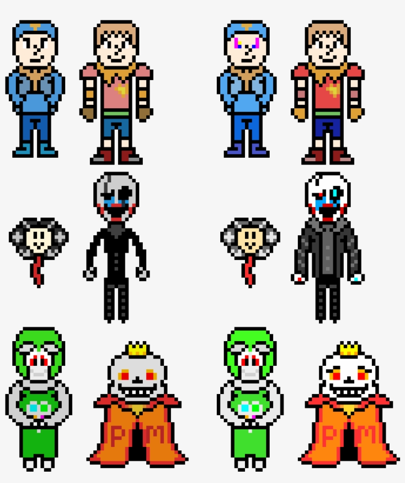 Pixeltale & Glitched Pixels Spoilers For Ones That - Glitchtale Pixel Art Gaster, transparent png #4155455