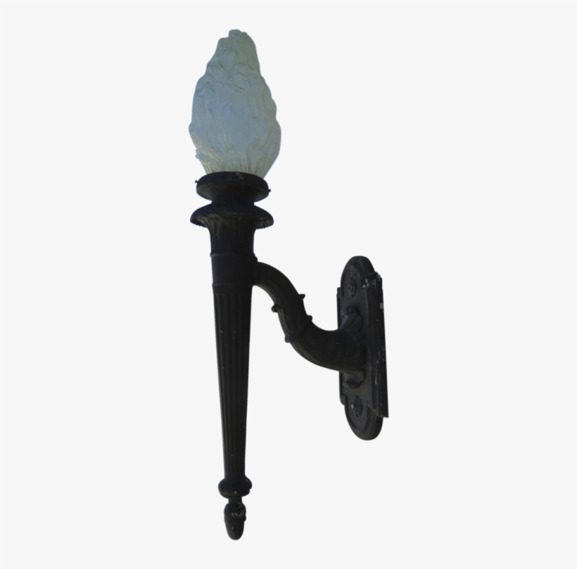 Torch Sconce Wrought Iron Medieval Gothic Torch Candle - Torch Sconce, transparent png #4155858