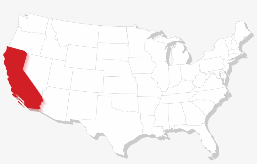 California Gun Laws - Map Of The United States Black Background, transparent png #4156078