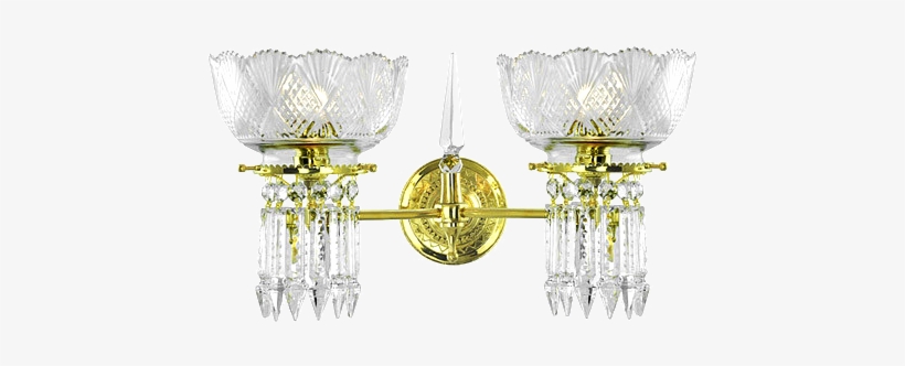 Double 2-light Antique Reproduction Wall Fixtures Lights - Chandelier, transparent png #4156198