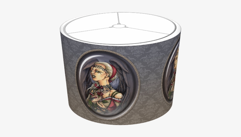 Gothic Angel Portrait - Lampshade, transparent png #4156618