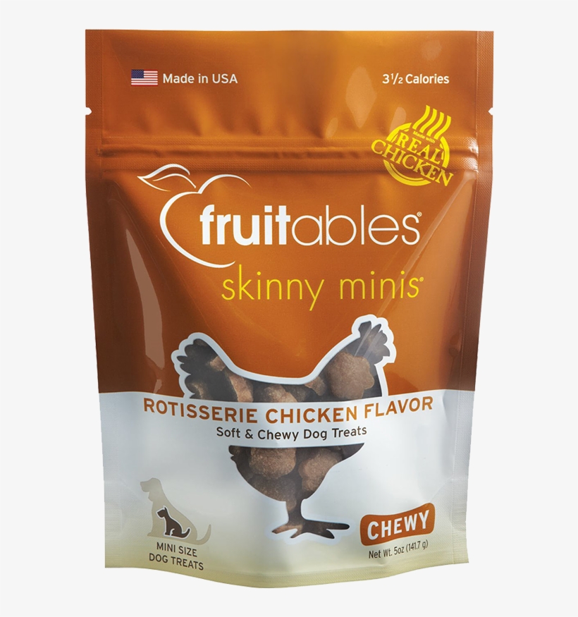 Fruitables Rotisserie Chicken Flavor Soft & Chewy Treats - Fruitables Skinny Minis Dog Treats Apple Bacon - 12, transparent png #4157167
