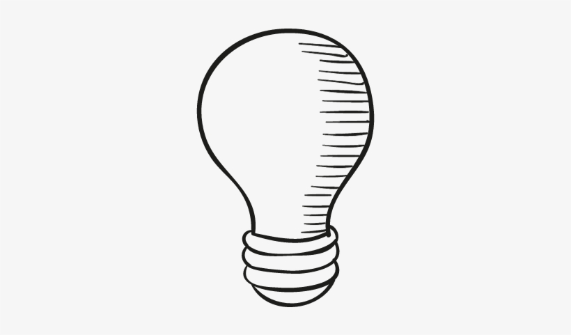 Drawed Light Bulb Vector - Incandescent Light Bulb, transparent png #4157230