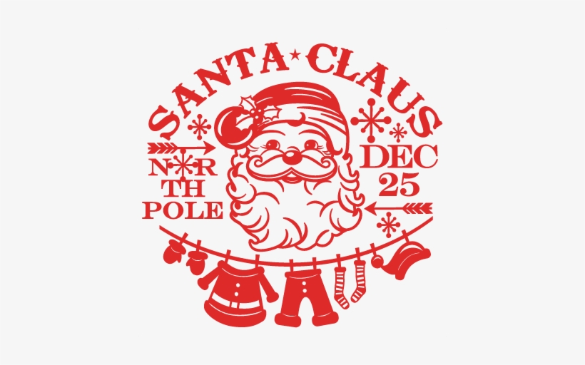 Santa Claus Word Art Svg Scrapbook Cut File Cute Clipart - Re My Cup Of Tea, transparent png #4158234