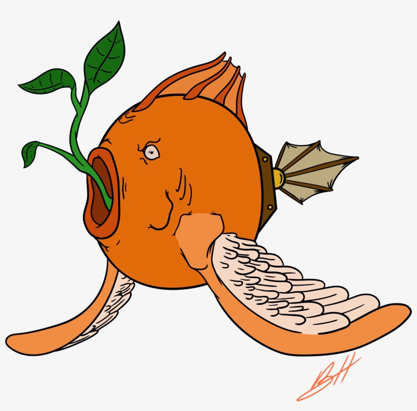Fish With Leaves, Digital,, transparent png #4158240