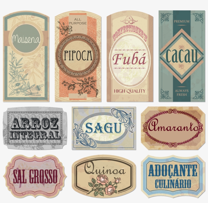 O Blog Da Mari - Vintage Labels, transparent png #4158294