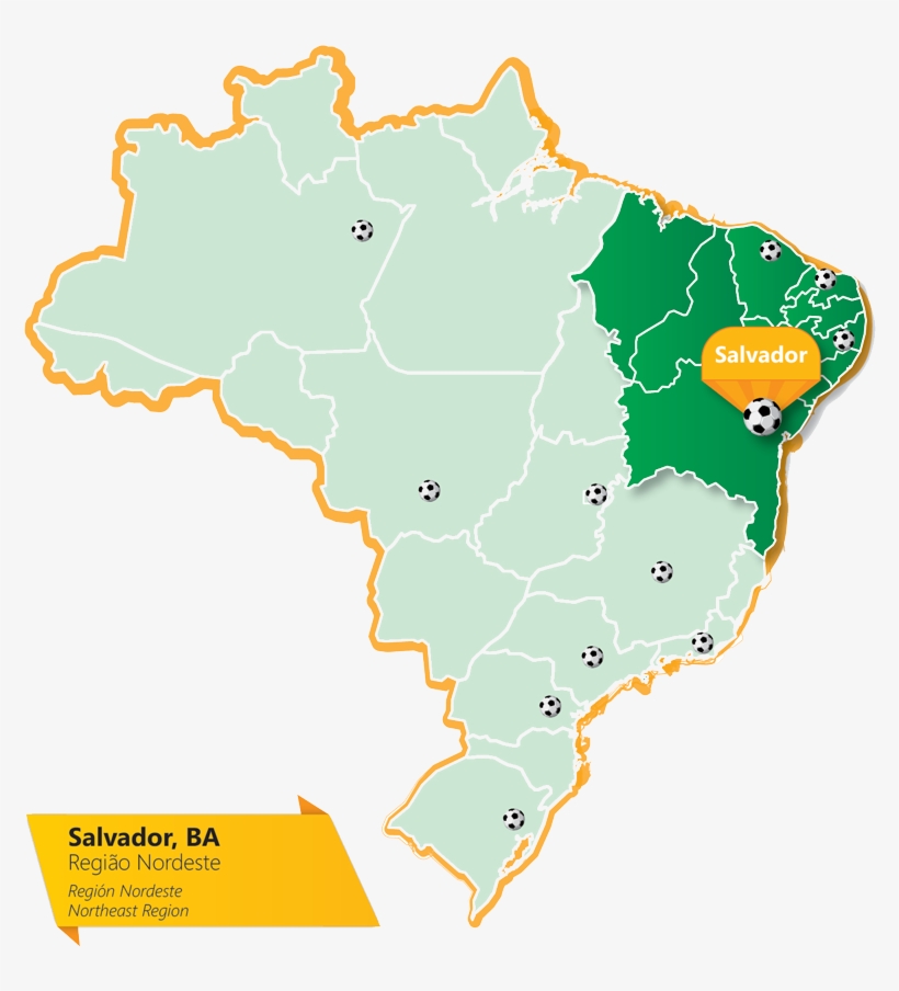 Top 10 Cultural Things To Do In Salvador De Bahia, - Mapa Do Brasil Salvador, transparent png #4158779