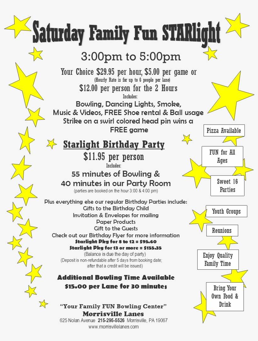 We Also Offer Great Starlight Bowling Party Package - Circle, transparent png #4158943